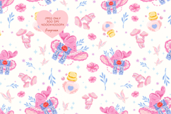 Coquette Witch Hat Seamless Pattern Pastel Halloween Digital Product Image 1