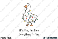 Christmas Lights Goose PNG Product Image 1