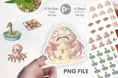 Exhausted Mutant Beach Sticker Product Image 1