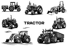 Farm tractor svg clipart Product Image 2