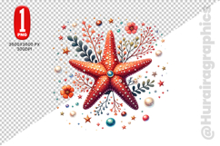 Starfish Clipart- PNG File Product Image 2