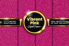 Vibrant Pink Glitters Digital Papers - 04 Variations Product Image 1