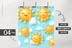 Puffy Sun Digital Papers - 04 Variations Product Image 2