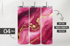 Pink Gold Marble Digital Papers - 04 Variations Product Image 2