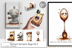 Sentient Sarcastic Mugs Digital Paper Product Image 1