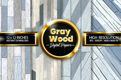 Gray Wood Digital Papers - 04 Variations Product Image 1