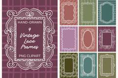 9 Vintage Coquette Wedding Lace Frames Product Image 1