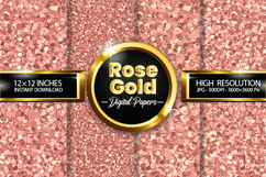 Rose Gold Digital Papers - 04 Variations Product Image 1