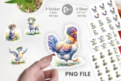 Spring Farmyard Flower Sticker Product Image 1
