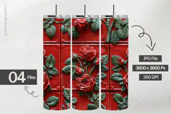 Red Roses Design Digital Papers - 04 Variations Product Image 2