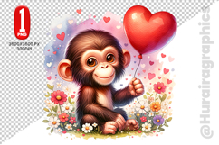 Cute Monkey Clipart - PNG File Product Image 2
