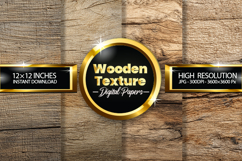 Wooden Texture Digital Papers - 04 Variations Product Image 2