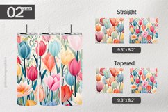 Tulips Tumbler Wrap| Tumbler Sublimation Wrap Product Image 1