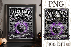 Alchemy Emporium Halloween PNG Sign Graphic Product Image 1