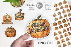 Grumpy Autumn Pumpkin Quote Sticker Product Image 1