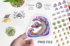 Panicked UFO Surf Sticker Product Image 1