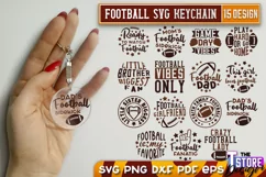 Football SVG Keychain | Round Keychain Design | Funny Quotes Product Image 1