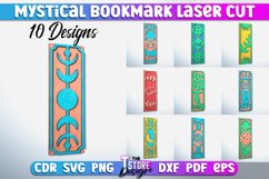 Mystical Bookmark Laser Cut SVG |Witchy Laser Cut SVG Design Product Image 1