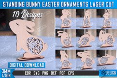 Standing Easter Bunny Ornaments|Decorative Easter Bunny SVG Product Image 1