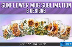 Sunflower Mug Sublimation | 11Oz 15Oz Mug |Mug Wrap Template Product Image 1