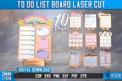 To Do List Board Laser Cut Bundle| Weekly Planner SVG Design Product Image 1