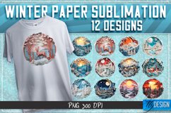 Winter Paper Sublimation Bundle |Winter Sublimation Design Product Image 1