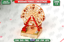 3D Amusement Park Laser Cut Bundle|Mini Vintage Carousel|CNC Product Image 7