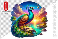 Cute Peacock Clipart - PNG File Product Image 1
