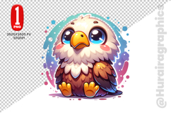 Cute Eagle Clipart - PNG File Product Image 1