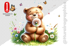 Cute Bear Clipart - PNG File Product Image 1