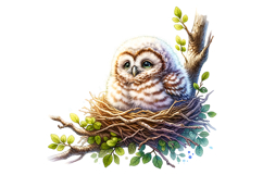 Cute Owl Clipart - PNG File Product Image 2