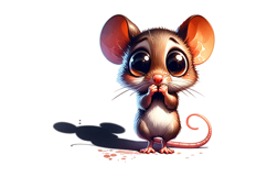 Cute Mouse Clipart - PNG File Product Image 1