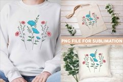 Vintage Botanical Flowers Clipart, Flower Sublimation Bundle Product Image 12