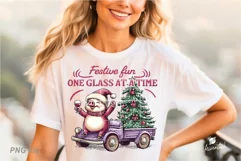 Christmas Pig Wine Drink PNG Sublimation Product Image 10