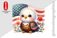 Cute Eagle Clipart - PNG File Product Image 1
