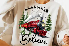 Believe North Pole Train Png, Christmas Png, Believe Png Product Image 2