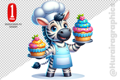 Cute Zebra Clipart - PNG File Product Image 2