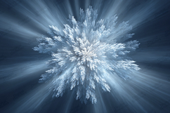 Abstract Ice Fractal Starburst Background, Winter Blue Product Image 1