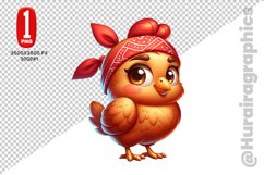 Cute Hen Clipart - PNG File Product Image 1