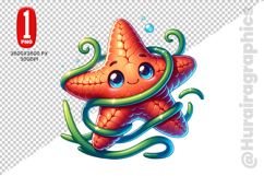 Starfish Clipart- PNG File Product Image 1