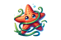 Starfish Clipart- PNG File Product Image 2