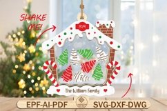 Personalized Gingerbread House Ornament SVG Product Image 1