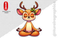 Cute Deer Clipart - PNG File Product Image 1