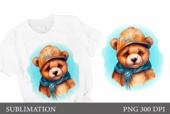 Cute Bear sublimation. Bear T-Shirt. Cute Bear PNG Product Image 1