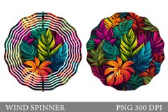 3D Tropical Leaves Wind Spinner Sublimation Product Image 1