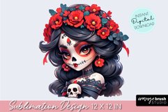 La Catrina PNG Girl Clipart - Day of the Dead Sublimation Product Image 1