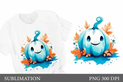 Cute Pumpkin sublimation. Pumpkin T- shirt Design Product Image 1