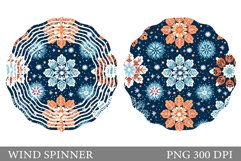 Snowflakes Spinner Sublimation. Snowflakes Wind Spinner Product Image 1