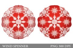 Snowflakes Spinner Sublimation. Snowflakes Wind Spinner Product Image 1