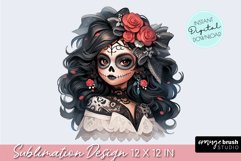 La Catrina PNG Girl Clipart - Day of the Dead Sublimation Product Image 1